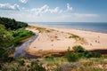 BaltÃÂ kÃÂpa. White dune in Saulkrasti city. River InÃÂupe flows through the beach.